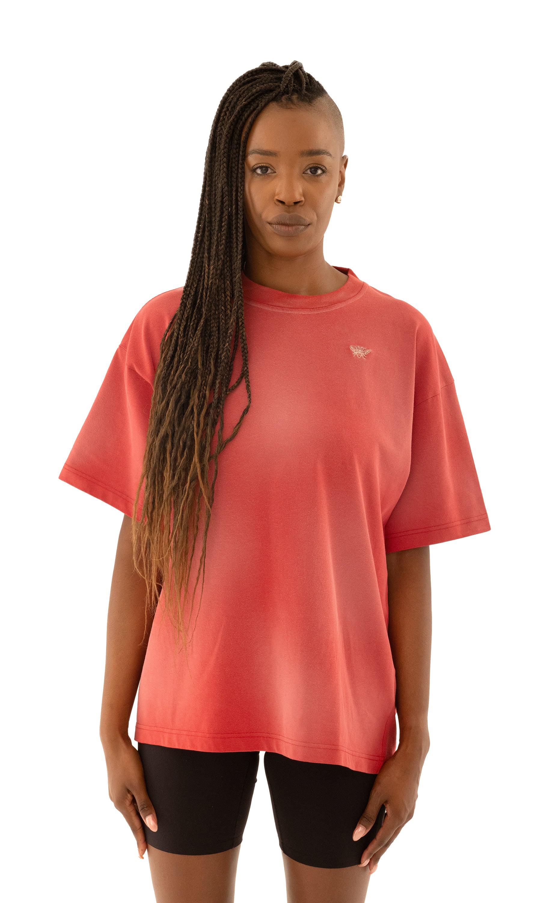 トップス THE SHISHIKUI COTTON C / RED Red Acid Wash Tee – Heavyweight Organic Cotton – ShopBEE